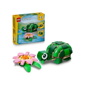 LEGO® Creator 3’ü 1 Arada Kaplumbağa ile Nilüfer Çiçeği 31377 – 7+ için Yaratıcı Oyuncak Yapım Seti (124P)