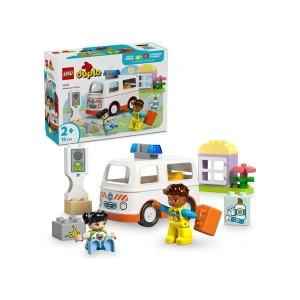 LEGO® DUPLO® Ambulans ve Sürücü 10447 - 2 Yaş & Üzeri Çocuklar için Eğitici Oyuncak Yapım Seti (19 Parça)
