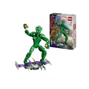 LEGO Marvel Green Goblin Yapım Figürü 76284 – 8 Yaş ve Üzeri Çocuklar için Süper Kahraman Hediyesi Fikri, 2 Bal Kabağı Bombası Dahil Orijinal Aksesuarlar İçeren Yaratıcı Oyuncak Yapım Seti (471 Parça)