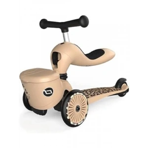 Leopar Desenli Unisex Bebek Kickboard Koltuk ve Konteyner Seti