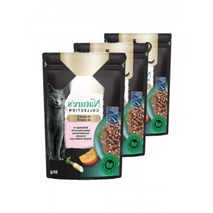 Lezzetli Somonlu Yaş Kedi Maması 85 g (3 Paket)