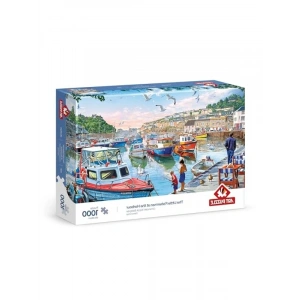 Limandaki Küçük Balıkçılar Temalı 1000 Parça Puzzle