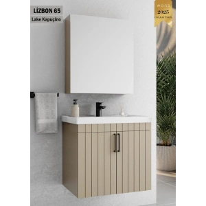 Lizbon 65 cm Lake Kapuçino Banyo Dolabı