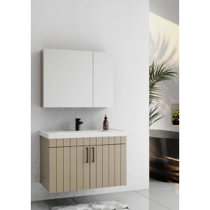 Lizbon 80 cm Lake Kapuçino Banyo Dolabı