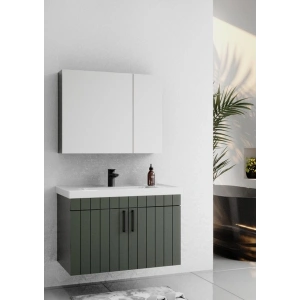 Lizbon 80 cm Lake Yeşil Banyo Dolabı