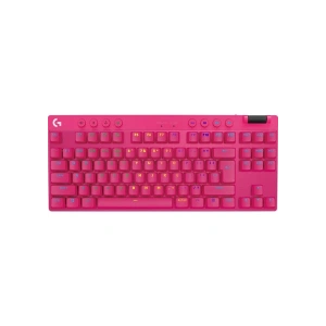 Logitech G PRO X TKL LIGHTSPEED Kablosuz LIGHTSYNC RGB PBT tuş başlıkları ile İngilizce Oyun Klavyesi - Pembe