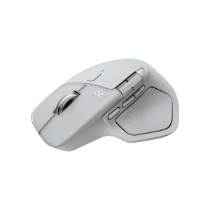 Logitech Mx Master 4 Dokunsal Geri Bildirim Özellikli 8000 Dpı Optik Sensörlü Sessiz Kablosuz Bluetooth Mouse, Açık Gri
