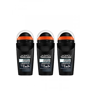L’Oréal Paris 3lü Men Expert Carbon Protect Anti Perspirant Roll On (3 x 50 ml)