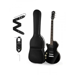 LP Elektro Gitar Paketi - Ihlamur Gövde, Siyah Renk