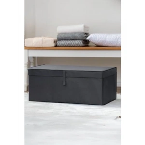 Lüks Çok Amaçlı Saklama Kutusu, Antrasit (Mega Plus Boy 70 x 40 x 30)