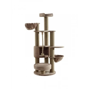 Lüks Kedi Tırmalama ve Dinlenme Ağacı, Bej Renkli