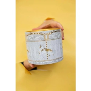 Lüks Sert Kapaklı Hediye Kutusu, Atlıkarınca Tasarımlı