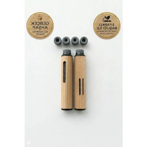 Lüks Sigara Tutucu Küllük Seti, 2 Adet Kayın Ağacı