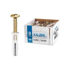 Made Kalibre Dübel Takımı 8 mm 100 Adet