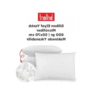 Makinede Yıkanabilir 50x70 cm Silikon Elyaf Yastık - 800 gr