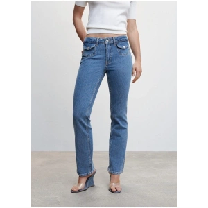 Mango Cepli kloş jean pantolon