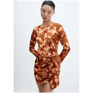 Mango Kısa Batik Dökümlü Elbise