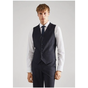 Mango Man Slim Fit Kareli Takım Yeleği