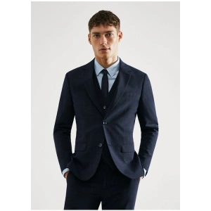 Mango Man Süper Slim Fit Kareli Takım Elbise Ceketi