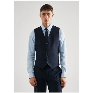 Mango Man Süper Slim Fit Kareli Takım Yeleği