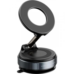 Manyetik Araç Telefon Tutucu, Mekanik Vakumlu, Siyah