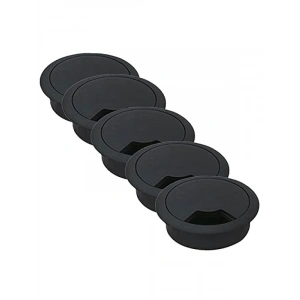 Masa Üstü Kablo Kanalı Deliği Kapağı, Siyah, 6 cm (5 ADET)
