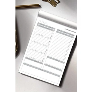 Masaüstü Ders Çalışma Planlayıcı - 60 Yaprak, 17x24 cm