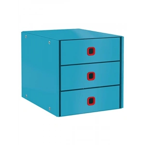 Mavi 3 Çekmeceli Evrak Rafı