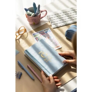 Mavi Renk 5 Yıllık Süresiz Günlük Ajanda 13x21 cm