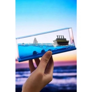 Mavi Su Temalı Batmayan Gemi Dekoratif Ürün