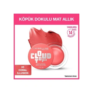 Maybelline New York Cloudtopia Köpük Dokulu Mat Allık 05 Coral Illusion