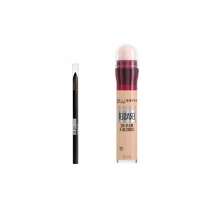 Maybelline New York Instant Anti Age Eraser Kapatıcı 01 Light & Mini Tattoo Liner Gel Pencil Makyaj Seti