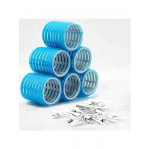 Mega Boy Yapışkanlı Bigudi Seti - 6lı + 12li Saç Pensi