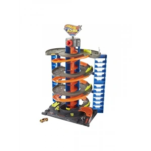 Mega Garaj Oyun Seti - 4 Katlı ve Sarmal Asansörlü