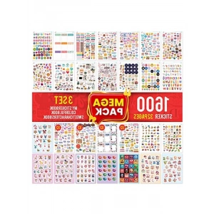 Mega Sticker Seti, Scrapbook ve Günlük Dekorasyon için 1600 Adet