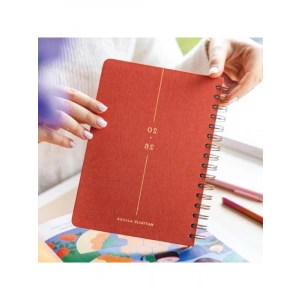 Mercan Renkli A5 Spiralli Haftalık Ajanda