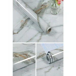 Mermer Desenli Yapışkanlı Kaplama Kağıdı 1 Metre