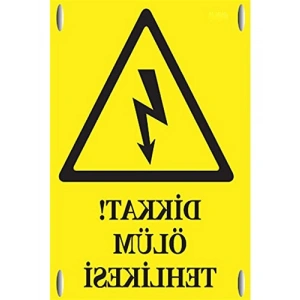 Metal Dikkat Levhası - Ölüm Tehlikesi 150x230 mm