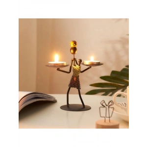 Metal Ferforje Figürlü Tealight Mumluk | Ev Dekoru