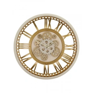 Metal Görünümlü Otantik Duvar Saati - 50x50x8 cm