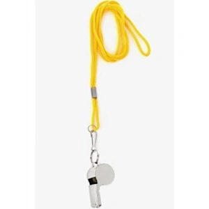 Metal Ipli Hakem Düdüğü - Sarı Renk, Tekli 1410 Model