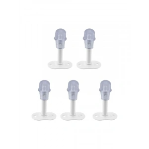 Metal Kapı Stoperi - 8 cm Beyaz Durdurucu Set (5 Adet)
