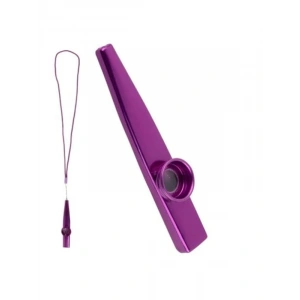 Metal Kazoo - İp Askılı, Alüminyum Alaşım, Mor Renk