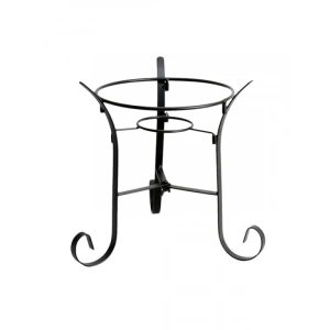 Metal Standlı Cam Gazing Küre, 25,4 cm, Siyah