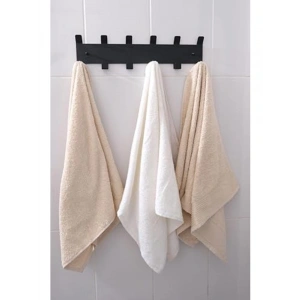 Metal Yapışkanlı Banyo Askılığı, Siyah Amerikan Kapı Arkası