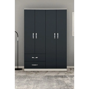 Metalia Gm 074 Novay 4 Kapılı 2 Çekmeceli Gardrop