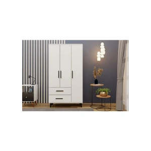 Metalia Gm 177-A Modena Ayaklı Siyah Kulplu Gardırop