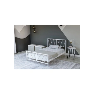 Metalia Gm 228 Gözde Beyaz Tek Kişilik Karyola 90X190
