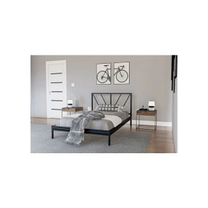 Metalia Gm 228 Gözde Siyah Dublex Tek Kişilik Karyola 90X190