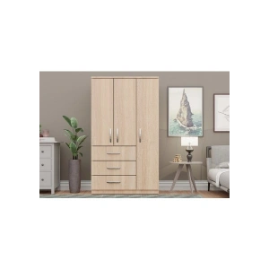 Metalia Gm 302-S Ece Lüx 3 Kapı 3 Çekmeceli Sonomo Gardırop